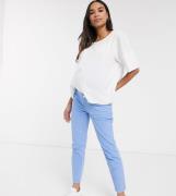 ASOS DESIGN Maternity - Højtaljede farleigh slim fløjls-mom-jeans i co...