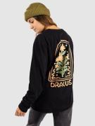 Dravus Flowers Langærmet t-shirt sort