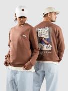 Woodbird Cane Chop Crew Sweater brun