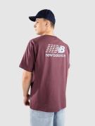 New Balance Athletics Multi Color Logo T-shirt rød