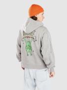 A.LAB Grindset Mindset Boxy Hættetrøje med lynlås grå