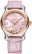 Chopard Dameur 278559-6021 Happy Sport Rosa/Læder Ø36 mm