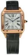 Cartier Herreur WGSA0032 Santos Dumont Sølvfarvet/Læder