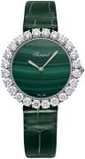 Chopard Dameur 13A419-1601 Diamond Hour Grøn/Læder Ø35.75 mm