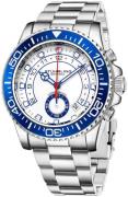 Stührling Original Herreur 3966.2 Aquadiver Hvid/Stål Ø42 mm