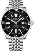 Stührling Original Herreur 1006.01 Radiance Sort/Stål Ø43 mm