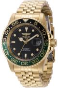 Invicta Herreur 44526 Pro Diver Sort/Guldtonet stål Ø40 mm