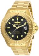 Invicta Herreur 28952 Pro Diver Grå/Gul guldtonet stål Ø47 mm