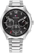 Tommy Hilfiger Herreur 1791852 Asher Sort/Stål Ø44 mm