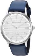 Emporio Armani Herreur AR11119 Dress Sølvfarvet/Læder Ø43 mm