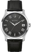 Bulova Herreur 96B390 Wilton Sort/Læder Ø41 mm