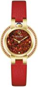 Bulova Dameur 97R105 Rubaiyat Rød/Læder Ø30 mm