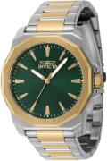 Invicta Herreur 46836 Speedway Grøn/Guldtonet stål Ø42 mm