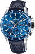 Festina Herreur F20561-3 Timeless Blå/Læder Ø45 mm