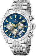 Festina Herreur F20668-5 Timeless Blå/Stål Ø44.5 mm