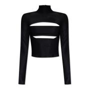 Elena top with standing collar