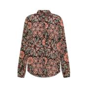 Blomstret silkeskjorte - Størrelse 36