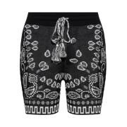 Shorts with paisley motif
