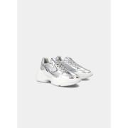 Sølv Rivoli Læder Sneakers - Futuristisk Stil