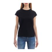 Logo Strass Stretch T-Shirt