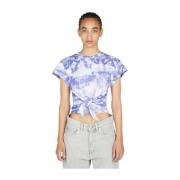 Bomuld Tie Dye Cropped T-Shirt