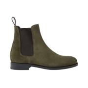 Grønne Chelsea Boots i Ruskind