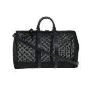 Svart Nylon Keepall Boston Taske