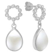 Cherie Ear Stud Pearl Silver