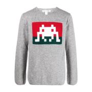 Grå Sweaters med Pac-Amn Print