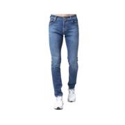 Slim Fit Blå Jeans