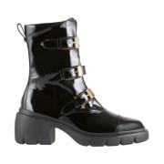 Sorte Biker Booties - Kvinders Ankelstøvler