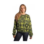 Grøn Abstrakt Sweater