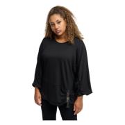 Adel - Sort Oversize Bambus Bluse