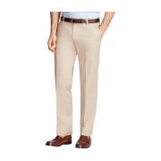 Beige Stretch-Cotton Chinos