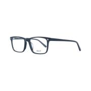 Sorte Plastik Rektangulære Optiske Briller til Mænd
