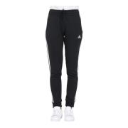 Essentials 3-Stripes Fleece Sort Sportsbukser til Kvinder