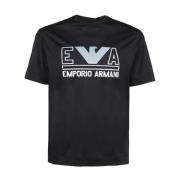 Marineblå kortærmet jersey T-shirt med maxi logo bogstaver og Aquila A...