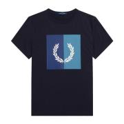 Grafisk T-shirt med Laurel-kransprint