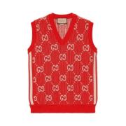 jacquard strikket vest