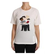 Hvid Silke Stretch dgfamily T-shirt