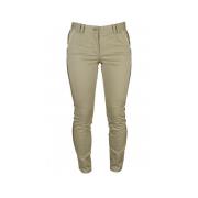 Khaki Slim-Fit Bukser med Stilfulde Detaljer