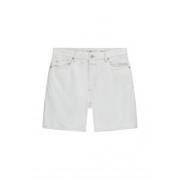 Ivory Denim Shorts med Linetråde