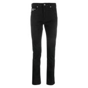 Sorte Slim Jeans med Versace Jeans Couture Applikation