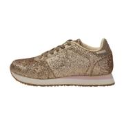 Glitter Sneaker med Fiskelæderdetaljer