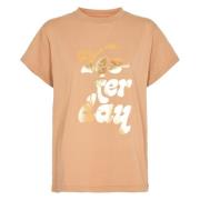 Dame T-shirt, S223298 - Camel
