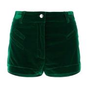 Smaragdgrønne fløjls shorts