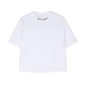 Hvid Marineblå Klassisk Overlogo T-Shirt