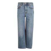 Højtaljede straight jeans