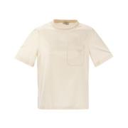 Silke Tricot Krave T-Shirt med Punto Luce