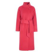 Hot Pink Wool Blend Coat